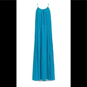 Allsaints Amor Dress In Hawaiian Blue Ocean Strap Maxi Dress NWT Size 4